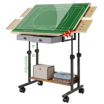 BECOKOME Puzzle Table with Drawers - 2000 Pieces Jigsaw Puzzles Table for Adults, Tilting Puzzle Board (2000 Pcs) - BECOKOME