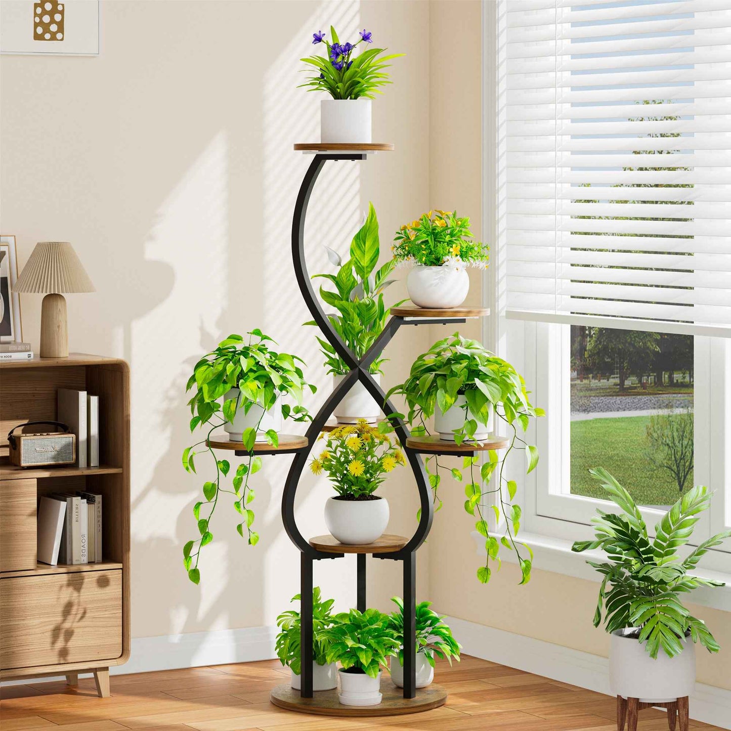 Plant Stand with Grow Lights, Indoor Tiered Plant Shelf