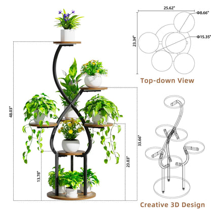 Plant Stand with Grow Lights, Indoor Tiered Plant Shelf
