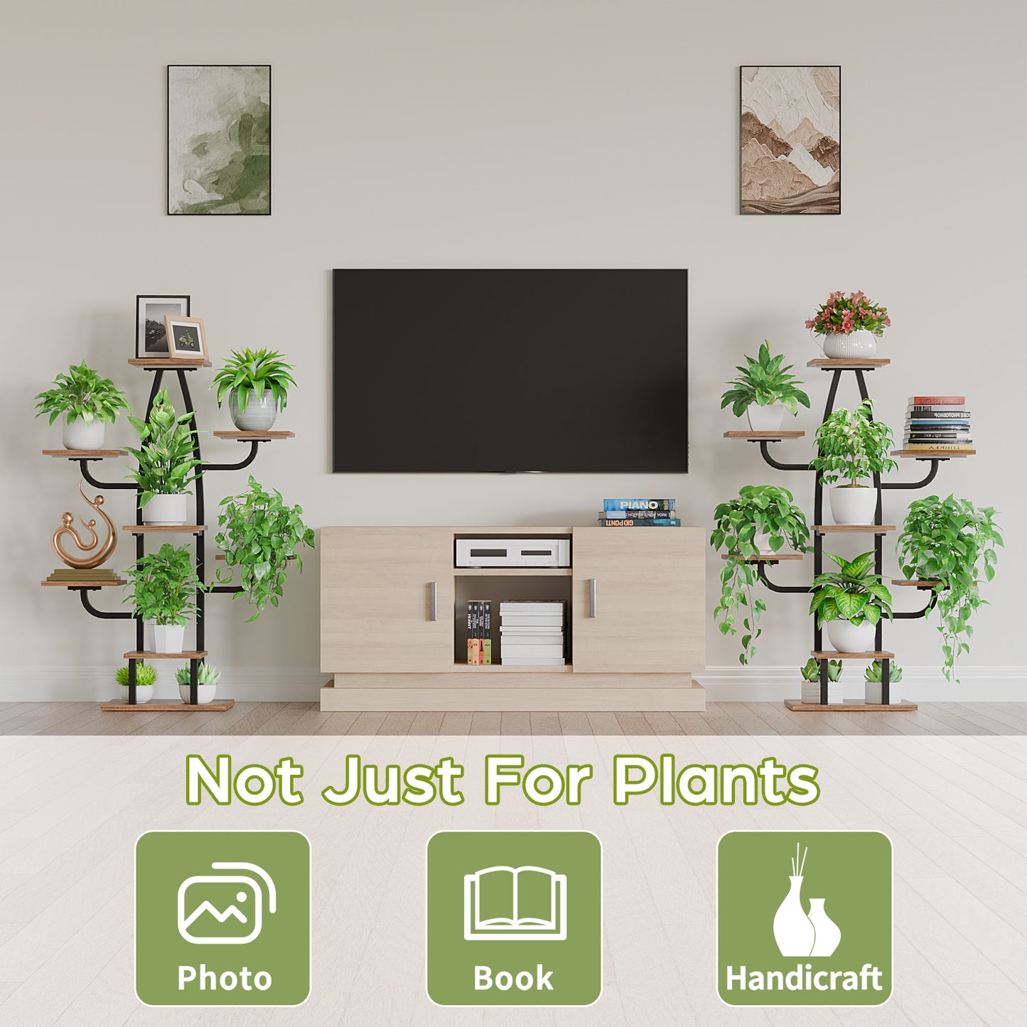 Plant Stand Indoor with Grow Light - 8 Tier Plant Stand Indoor, 43" Corner Plant Shelf with Multiple Tiers - BECOKOME