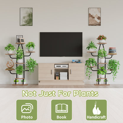 Plant Stand Indoor with Grow Light - 8 Tier Plant Stand Indoor, 43" Corner Plant Shelf with Multiple Tiers - BECOKOME