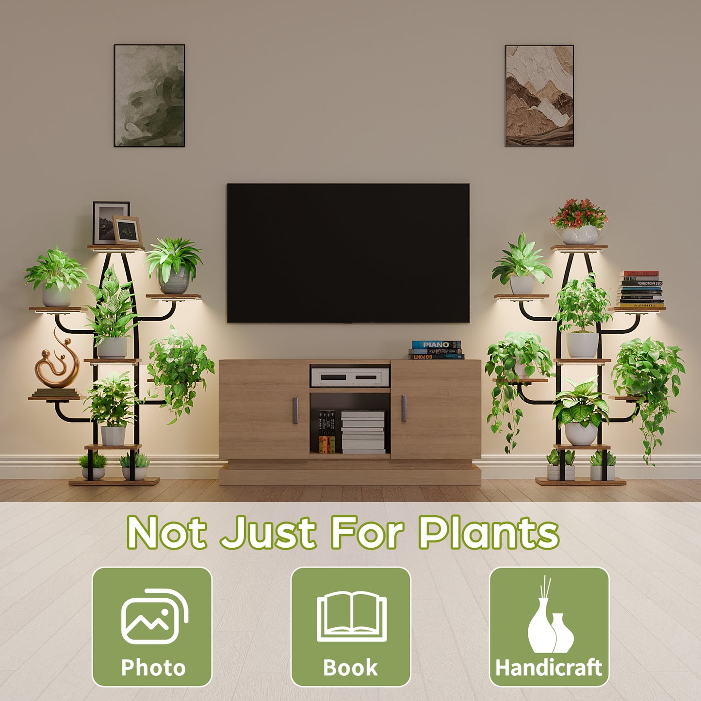 Plant Stand Indoor with Grow Light - 8 Tier Plant Stand Indoor, 43" Corner Plant Shelf with Multiple Tiers - BECOKOME