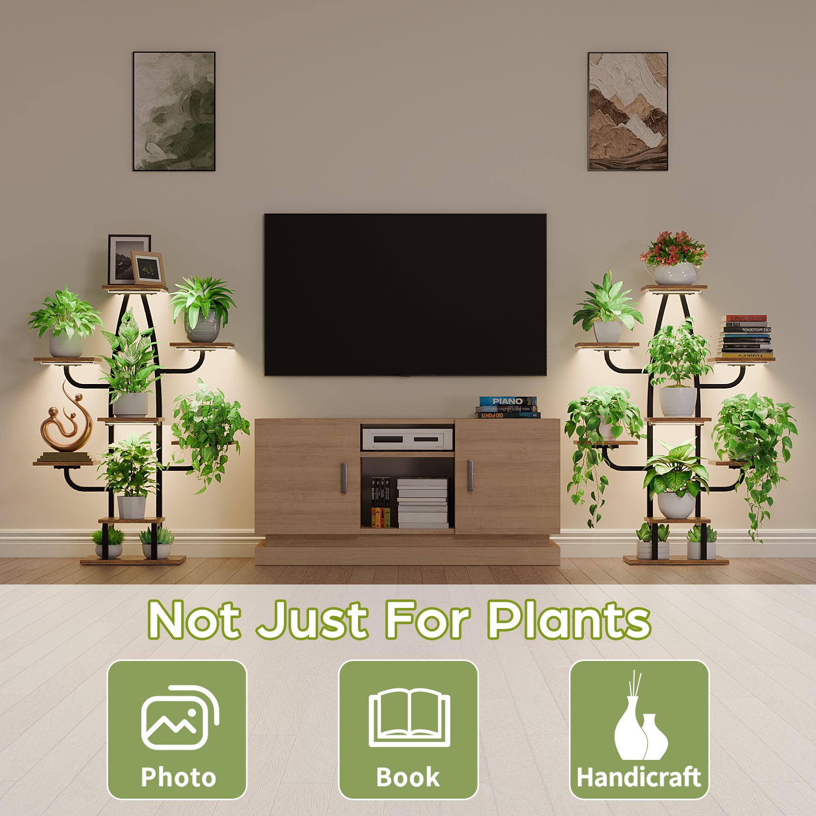 Plant Stand Indoor with Grow Light - 8 Tier Plant Stand Indoor, 43" Corner Plant Shelf with Multiple Tiers - BECOKOME
