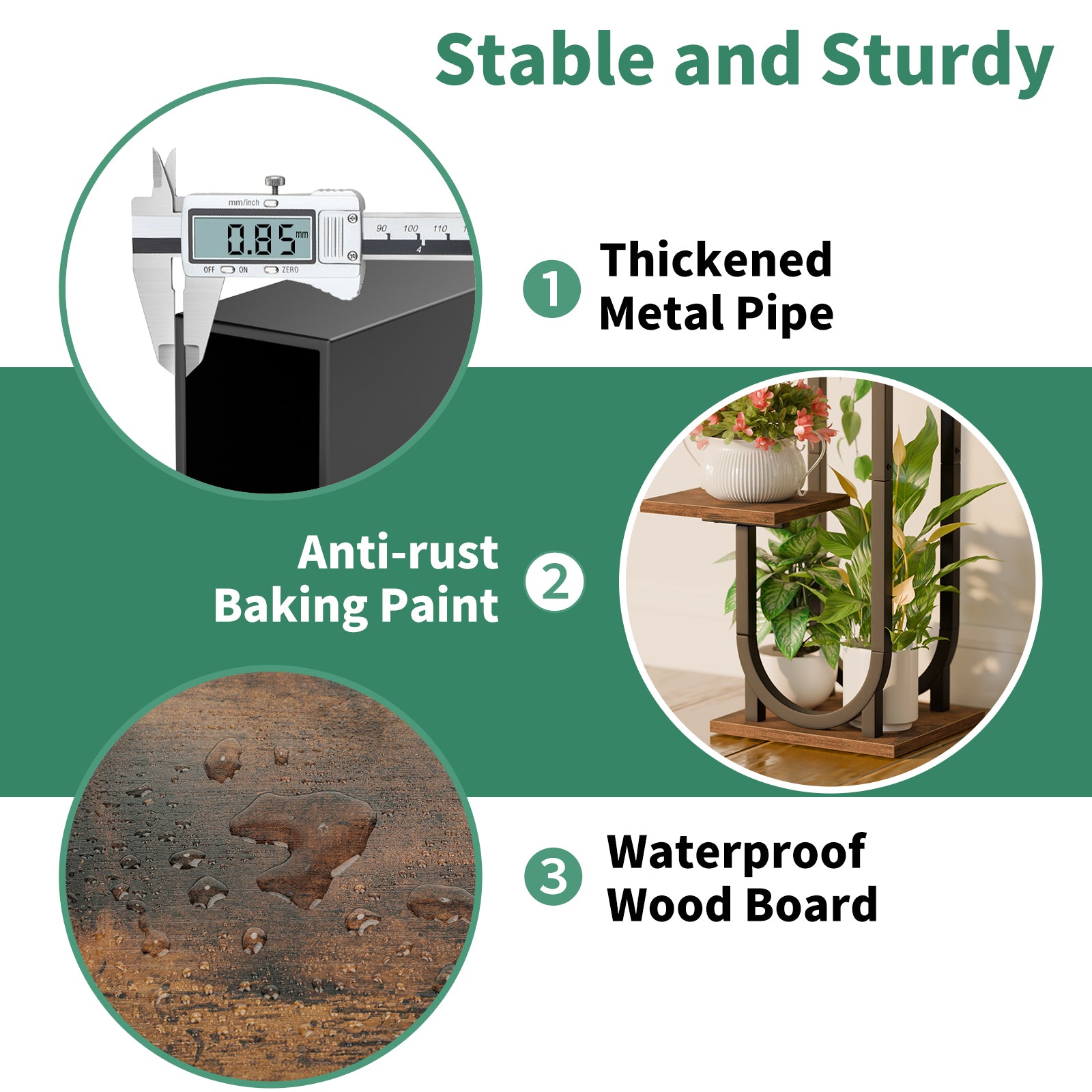 Plant Stand with Grow Lights, Indoor Tiered Plant Shelf - BECOKOME
