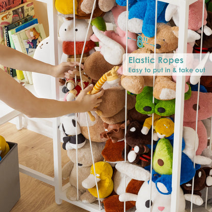 Kids Bookshelf and Storage Organizer - 3 Tier Book Shelf for Kid Rooms, Kids Bookcase with Box and Blackboard, Toddler Baby Childrens Bookshelf, for Bedroom Playroom Nursery Classroom (White) - BECOKOME