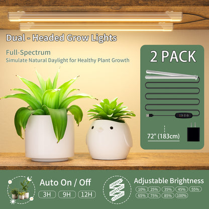 BECOKOME Plant Stand Indoor with Grow Lights, 63" Tall 6-Tiered Lighted Plant Shelf, 2 Pack Metal Corner Plant Holder, Curved Flower Display Stand - BECOKOME